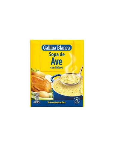 SOPA G.BLANCA AVE CON FIDEOS