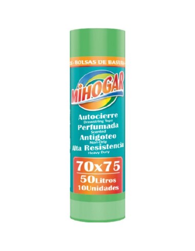 BOLSA BASURA MIHOGAR 50L X10