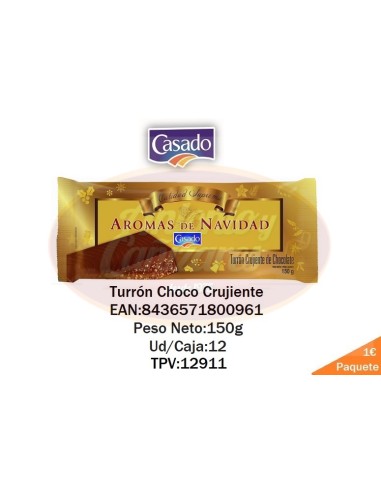 TURRON CHOCO CRUJIENTE AROMAS