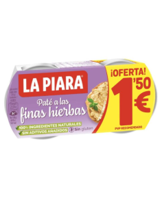 PATE LA PIARRA FINAS HIERBAS X2