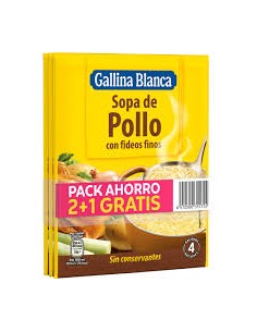SOPA G.BLANCA POLLO FIDEOS 2+1