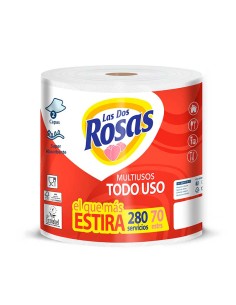 PAPEL MULTIUSOS ESTIRA 70MTS LAS 2ROSAS